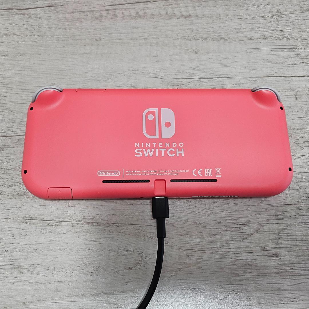【中古】Switch Lite本体,箱,128SDカード,ケースあり