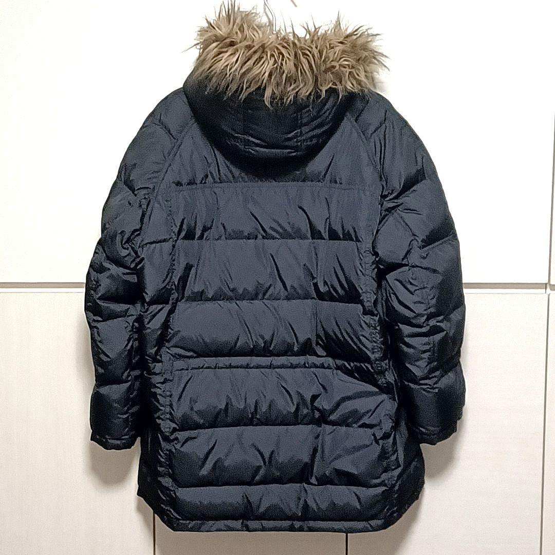 美品★エディーバウアー　グーズダウン90%　N-3B 　ナイロンダウンコート　黒