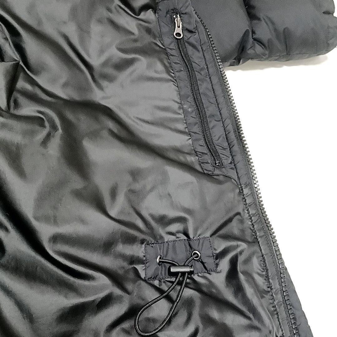 美品★エディーバウアー　グーズダウン90%　N-3B 　ナイロンダウンコート　黒
