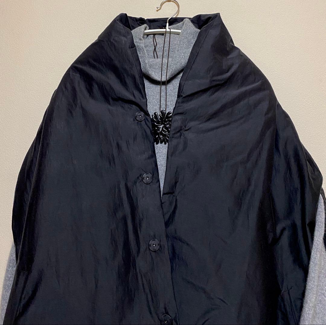 ヨーガンレール 2024AW シルクコットンダウン ケープコート ババグーリ