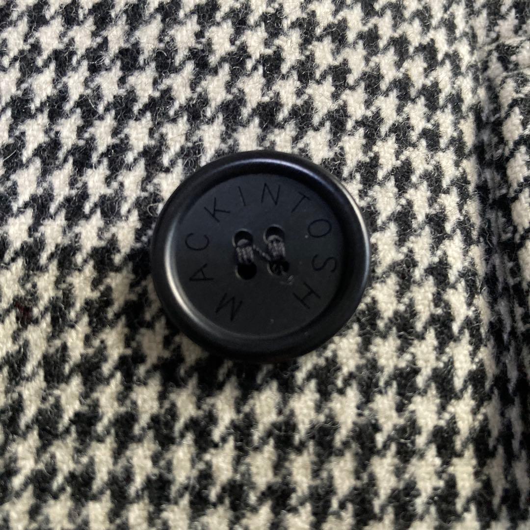 極美品 マッキントッシュ チェスターコート ダブル 千鳥格子 ウール M 英国製