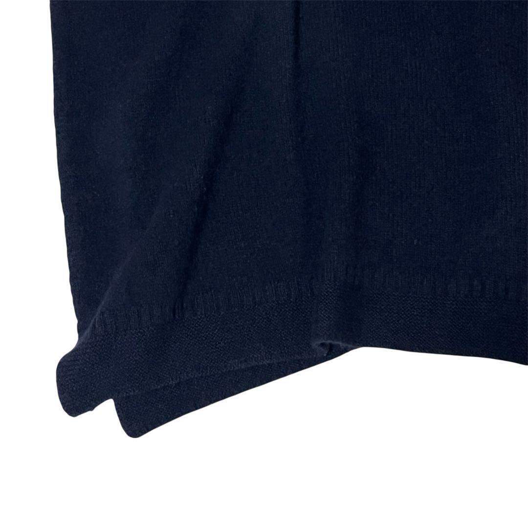 45R 45rpm カシミヤ100％ ポンチョ アシンメトリー 濃紺 ネイビー