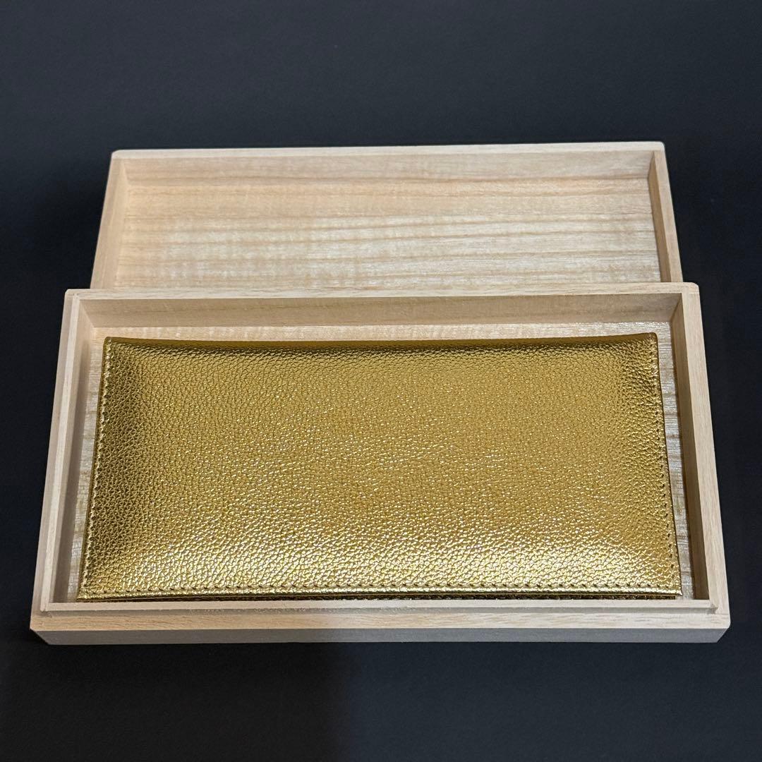 皇居 長財布 小銭入 コンパクトミラー　小菊小物入　 ゴールド金4点セット新品