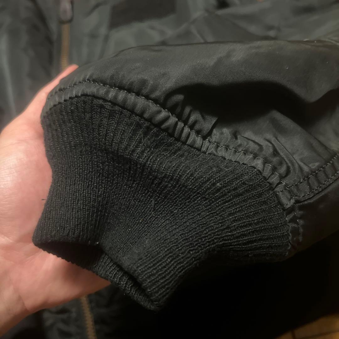 【希少・USA製】ALPHA アルファ MA-1 フライトジャケット XL 黒