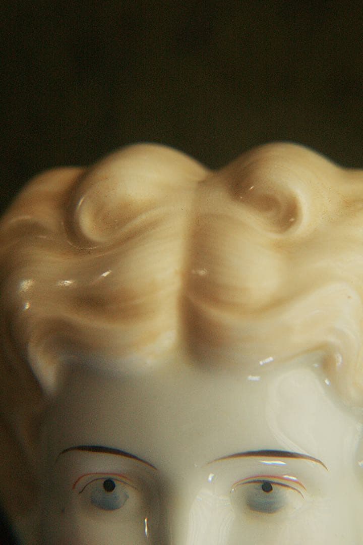 チャイナヘッドドール ブルーアイズ ドイツ製 ビスクドール