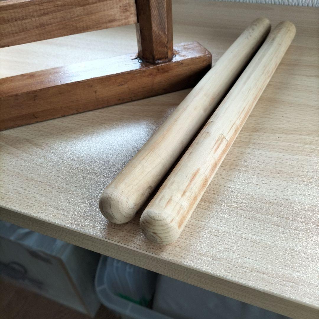 締太鼓　テレン台　バチ2本付　中古品①