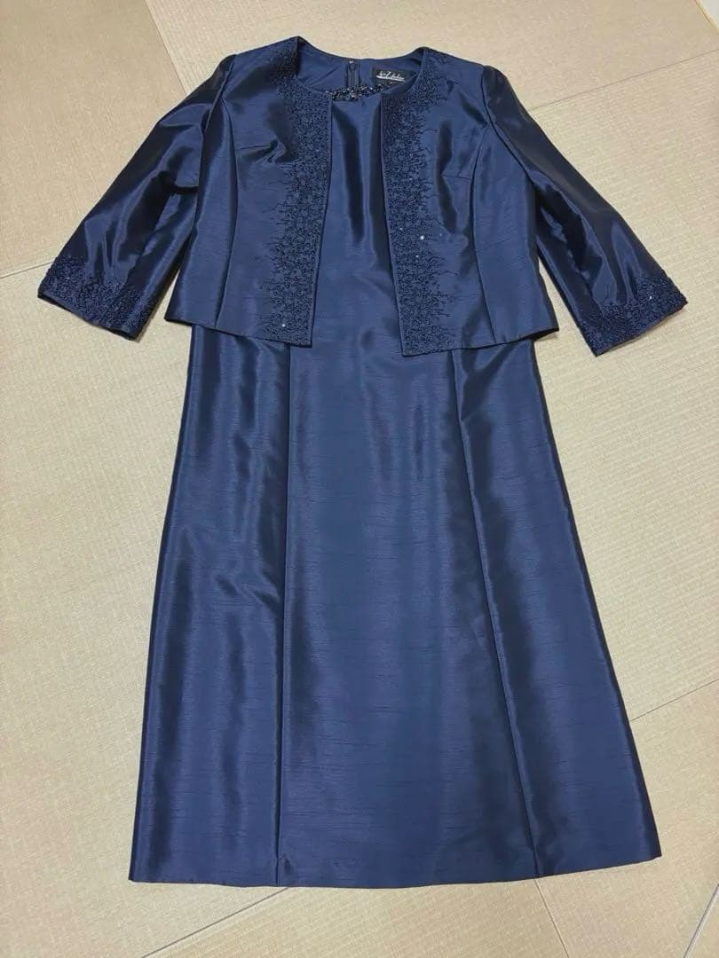 【美品】マザーズドレス　フォーマル　IGIN /イギンジブリーヌ　コサージュ付き