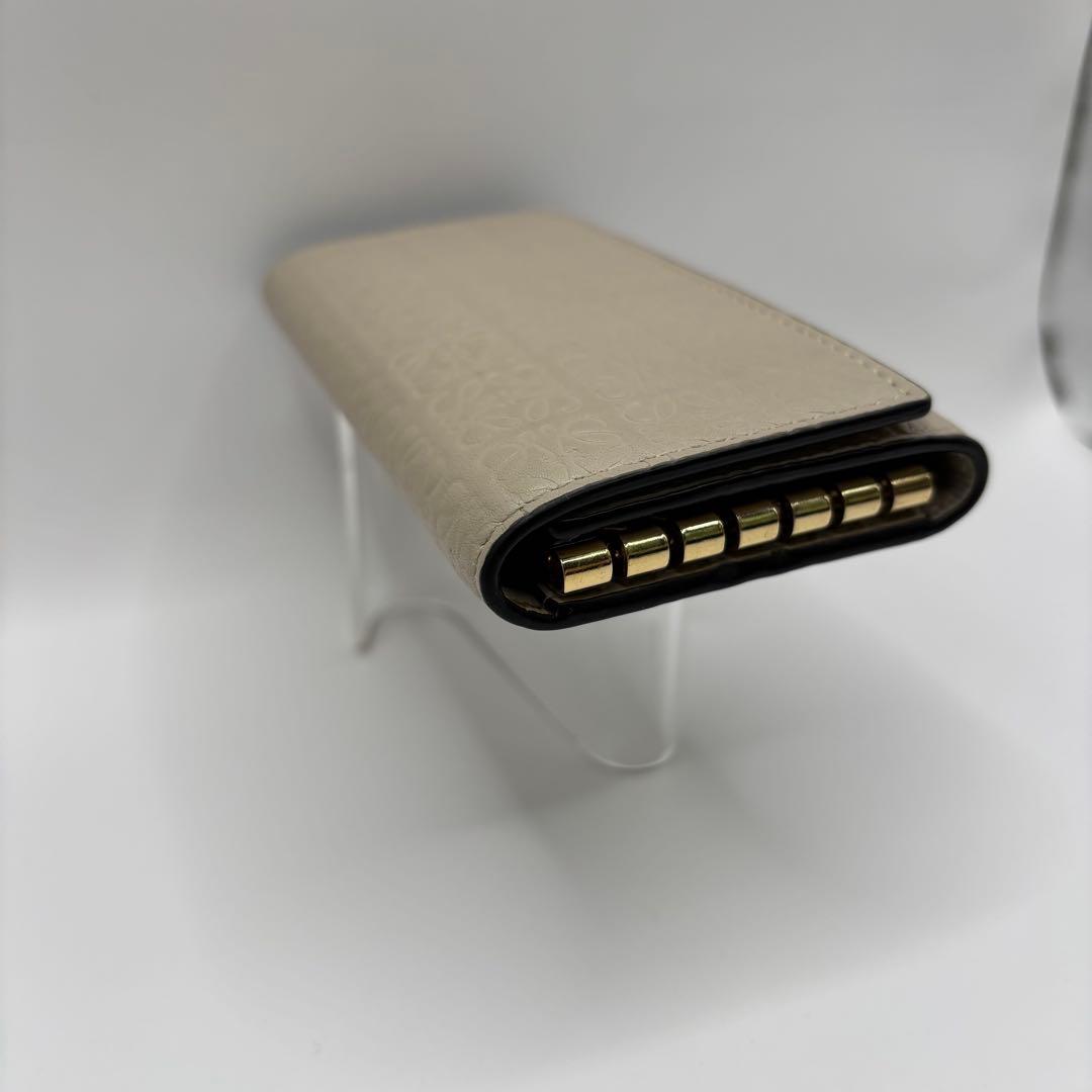 LOEWE キーケース　6連　リピートアナグラム　ライトオーツ　ベージュ