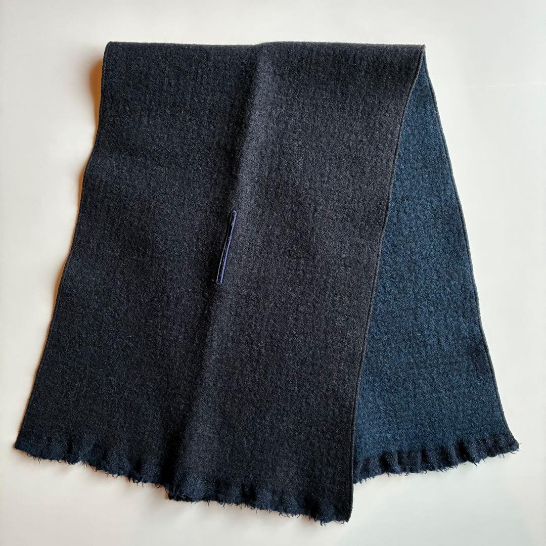 STUDIO NICHOLSON スタジオニコルソン ウールマフラー ネイビー
