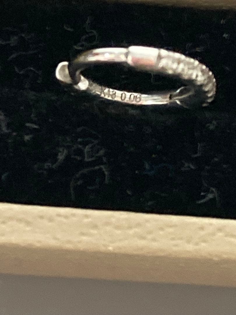 美品　hirotaka ヒロタカ　K18 マンハッタン ダイヤフープ ピアス S