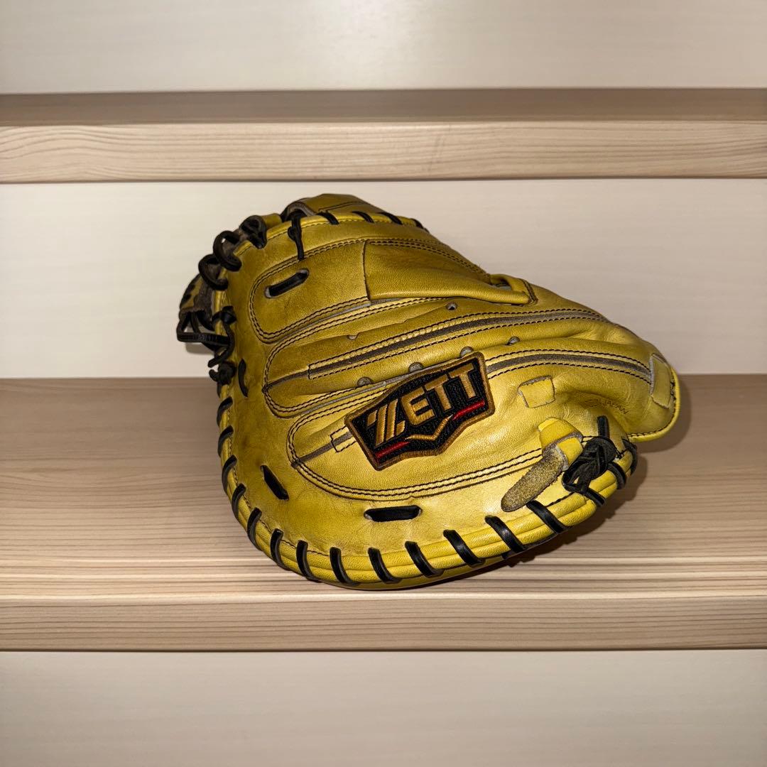 【ZETT / ゼット】硬式キャッチャーミット　イエロー