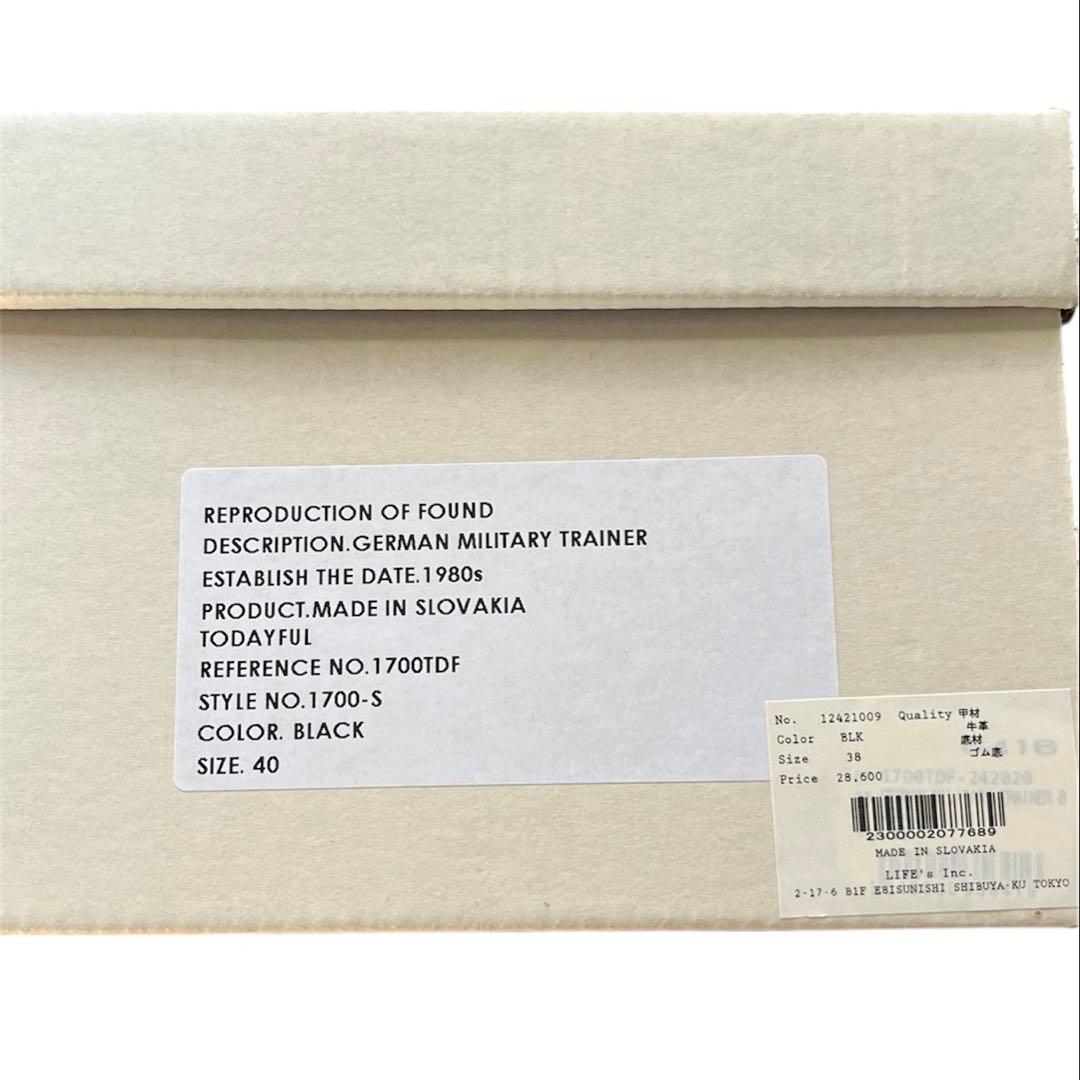 TODAYFUL ジャーマントレーナー　38 ブラック