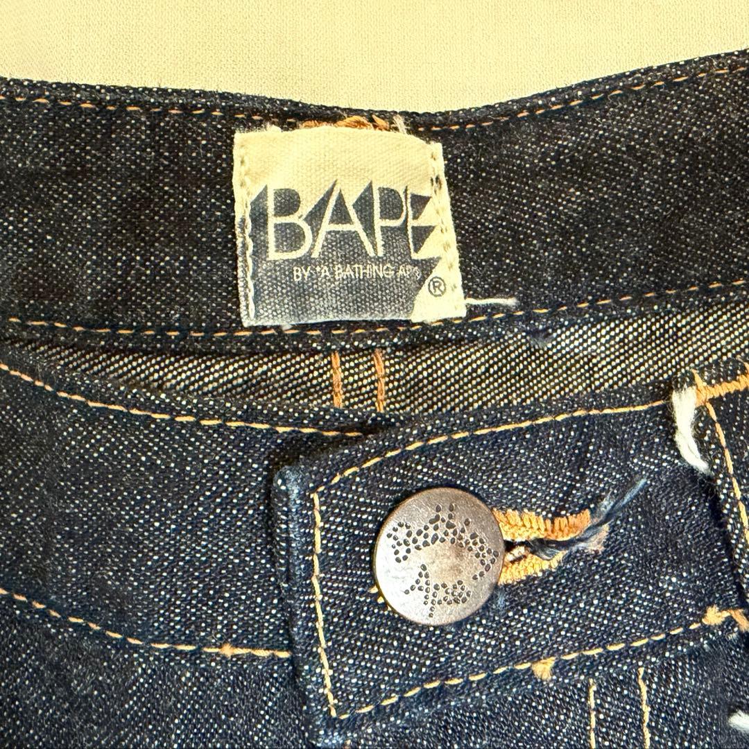 A BATHING APE デニム アベイシングエイプ M フロントスター