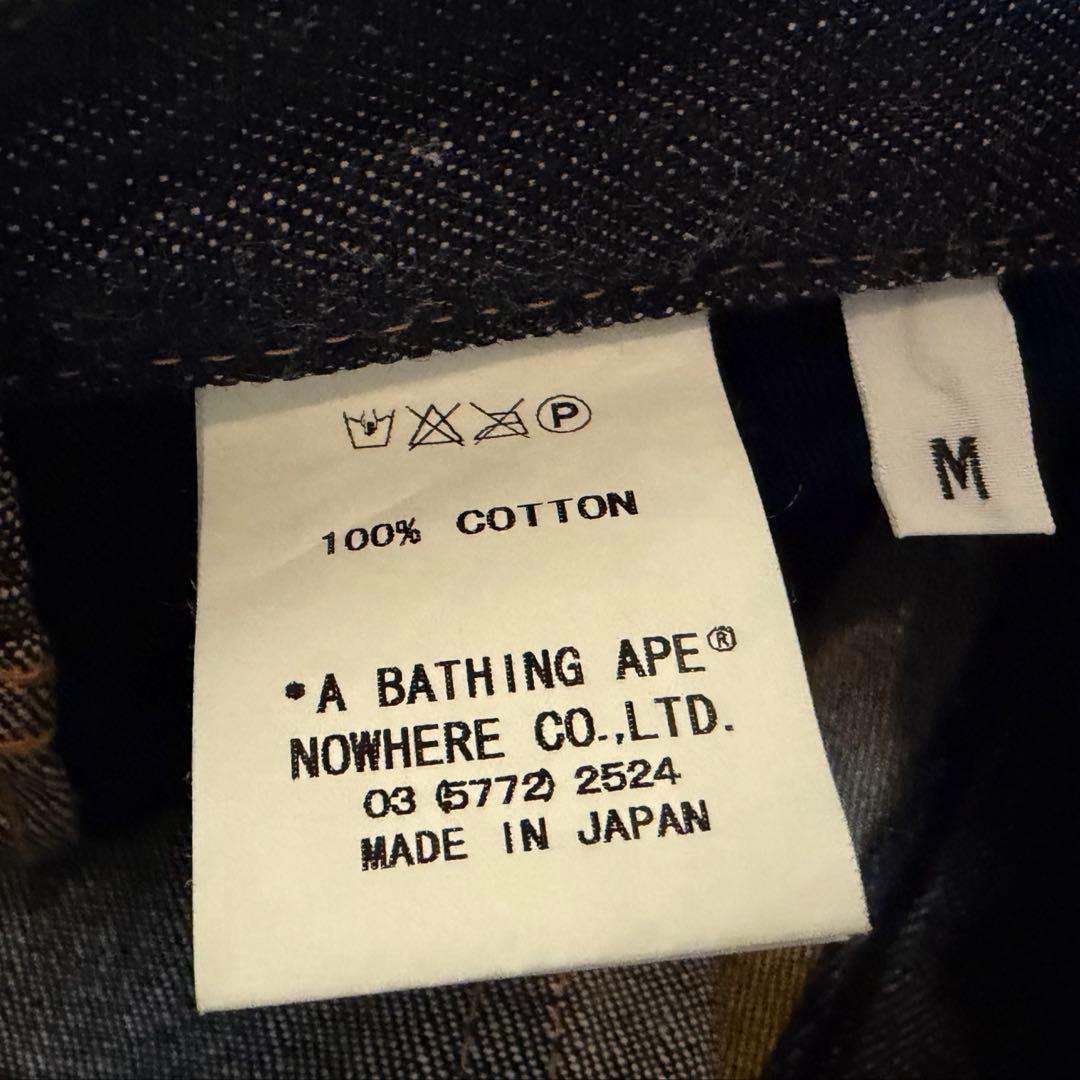 A BATHING APE デニム アベイシングエイプ M フロントスター