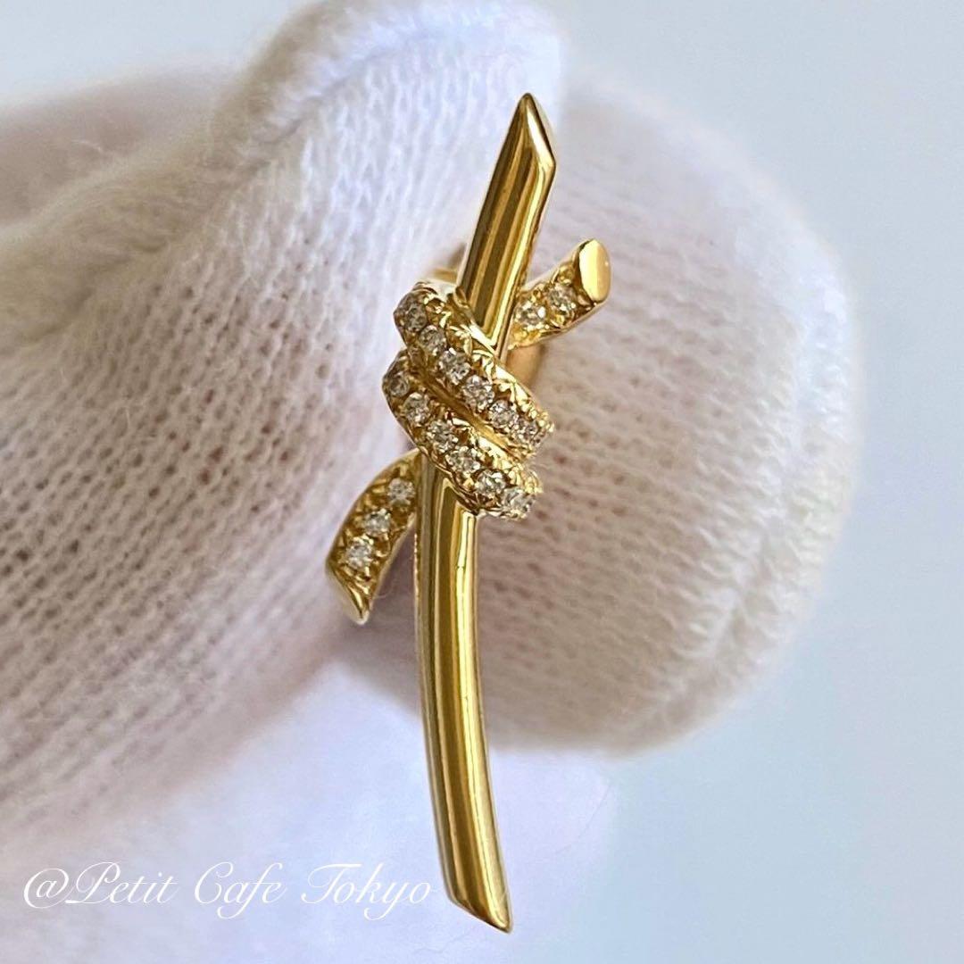 Tiffany(ティファニー) ノット　ピアス　18K イエローゴールド　片方