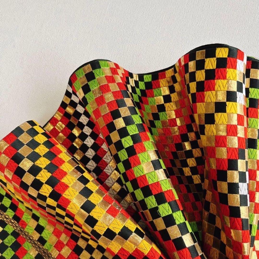 七五三　7歳　女の子　着物フルセット　小物セット　絹　あざやかオレンジ　5227