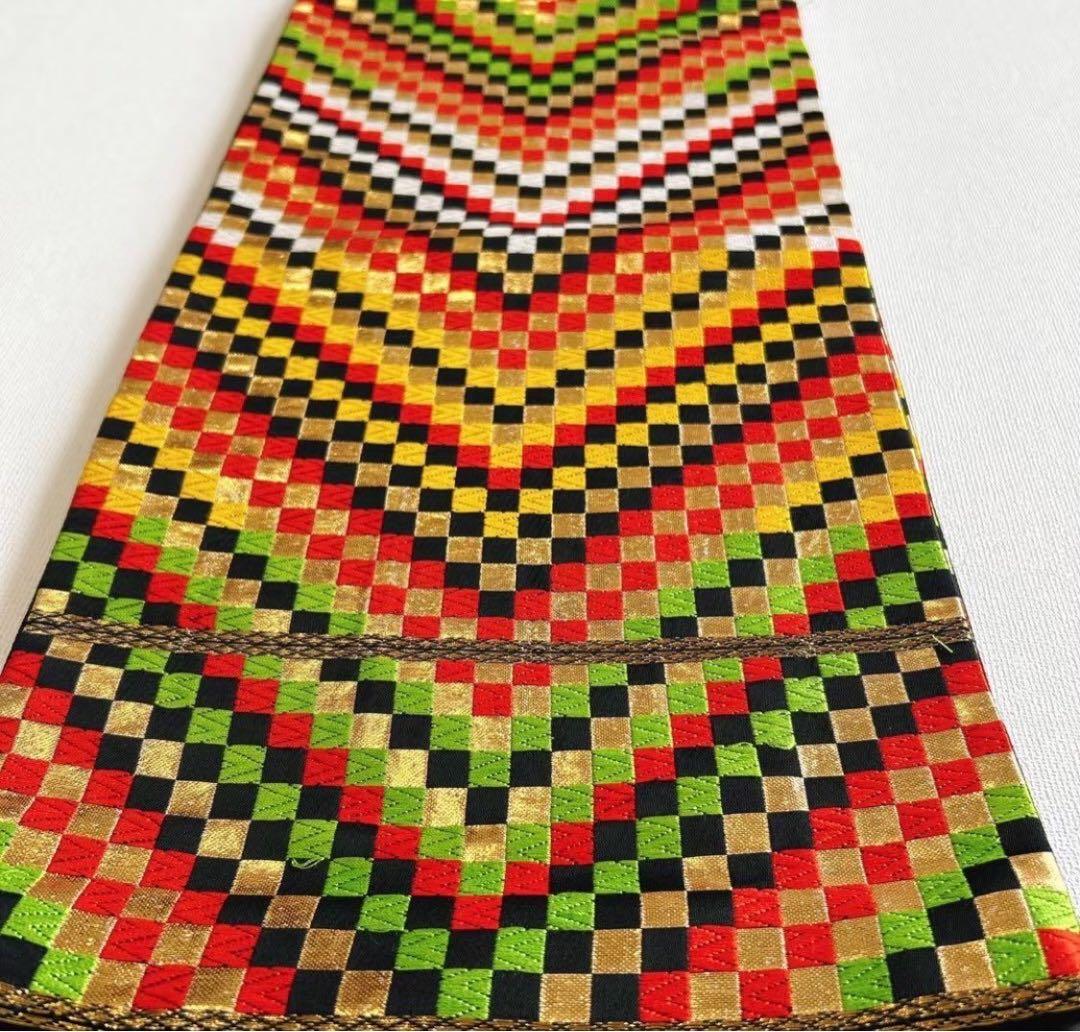 七五三　7歳　女の子　着物フルセット　小物セット　絹　あざやかオレンジ　5227