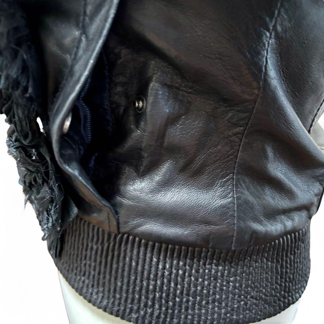 13号 ファッション 【極美品】パトリツィア ぺぺレザージャケット 黒 S