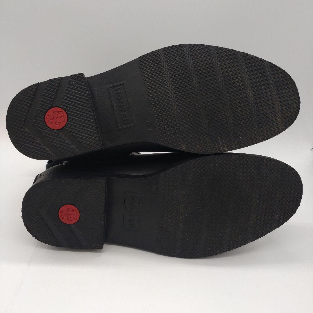 ハンター　オリジナルリファインドチェルシーブーツ　サイドゴア　防水　ラバー　黒色