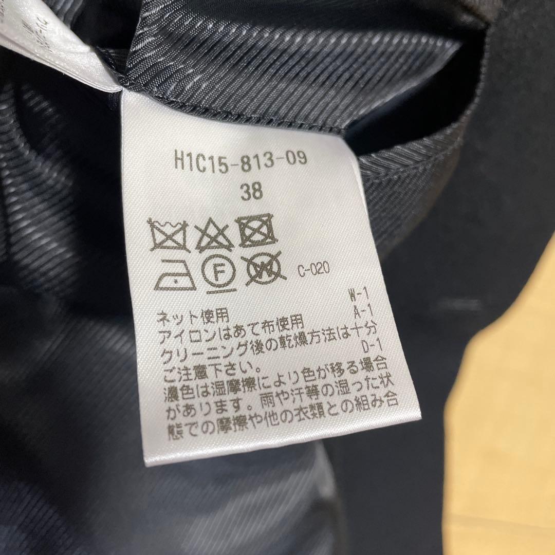 マッキントッシュフィロソフィー　ステンカラーコート　ブラック　カシミヤ混