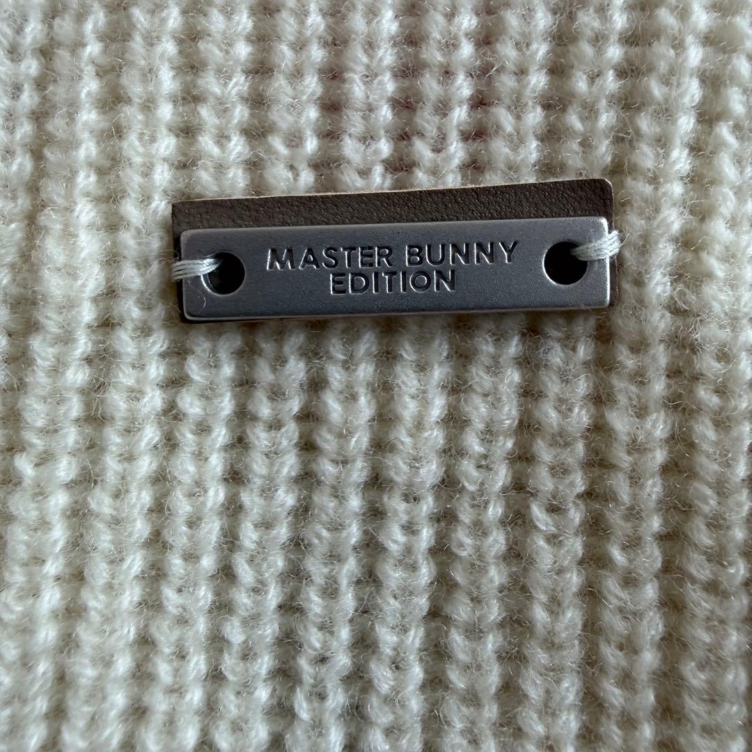 マスターバニー ニット セーター M〜L相当 中綿ダウン ウール100% 白