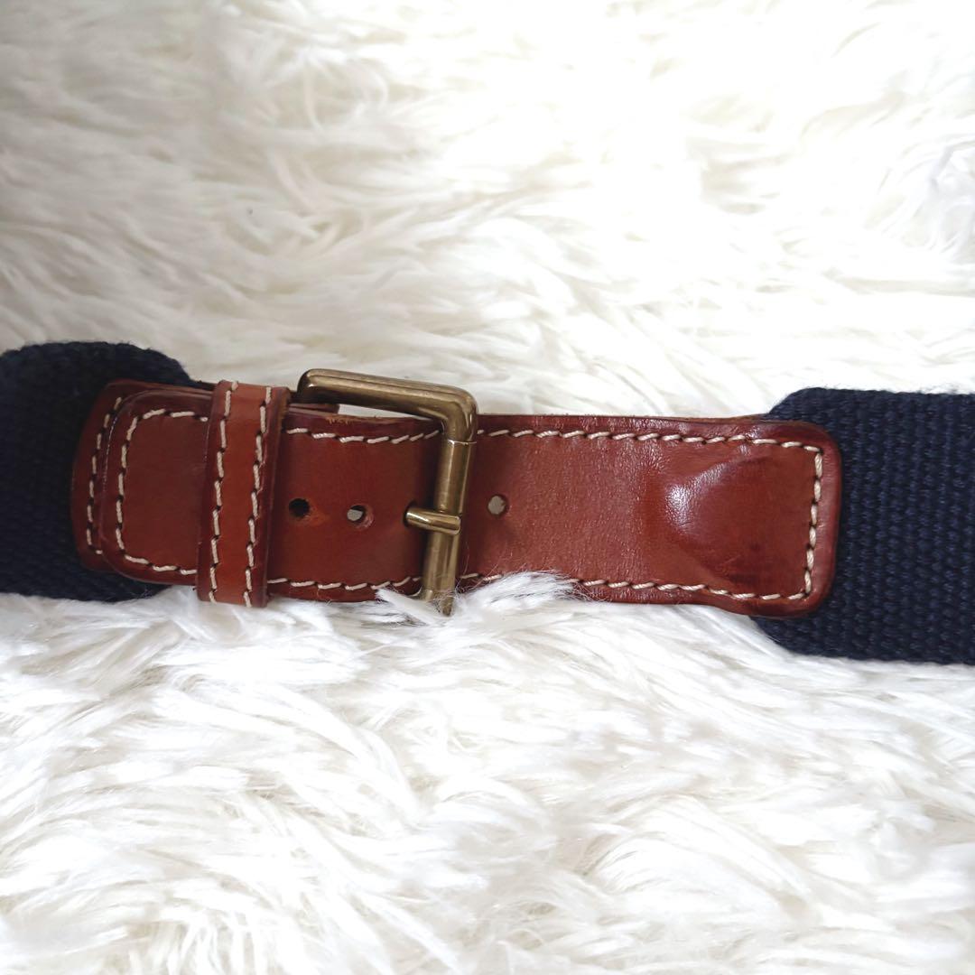 極美品✨felisi フェリージ　ウエストポーチ　ナイロン　レザー　紺　799