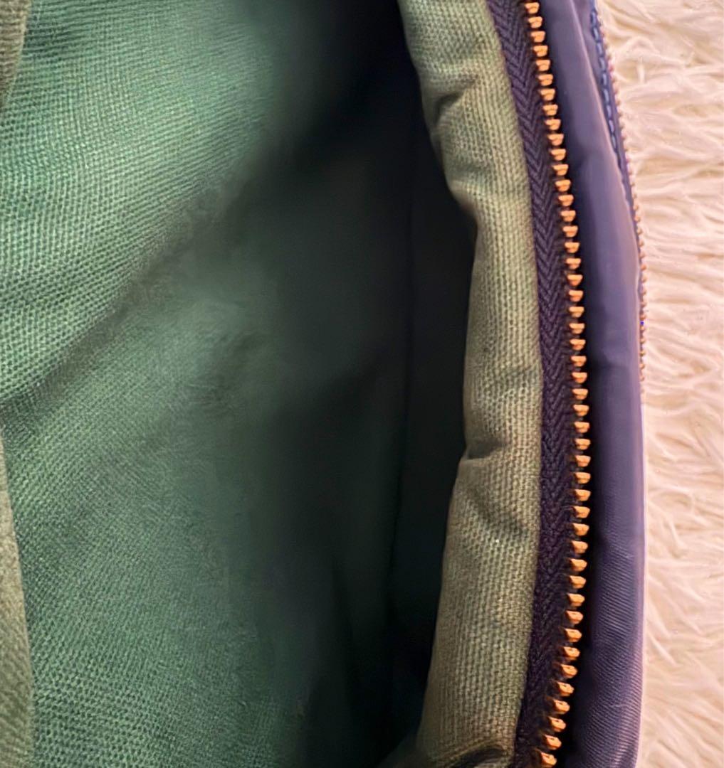 極美品✨felisi フェリージ　ウエストポーチ　ナイロン　レザー　紺　799