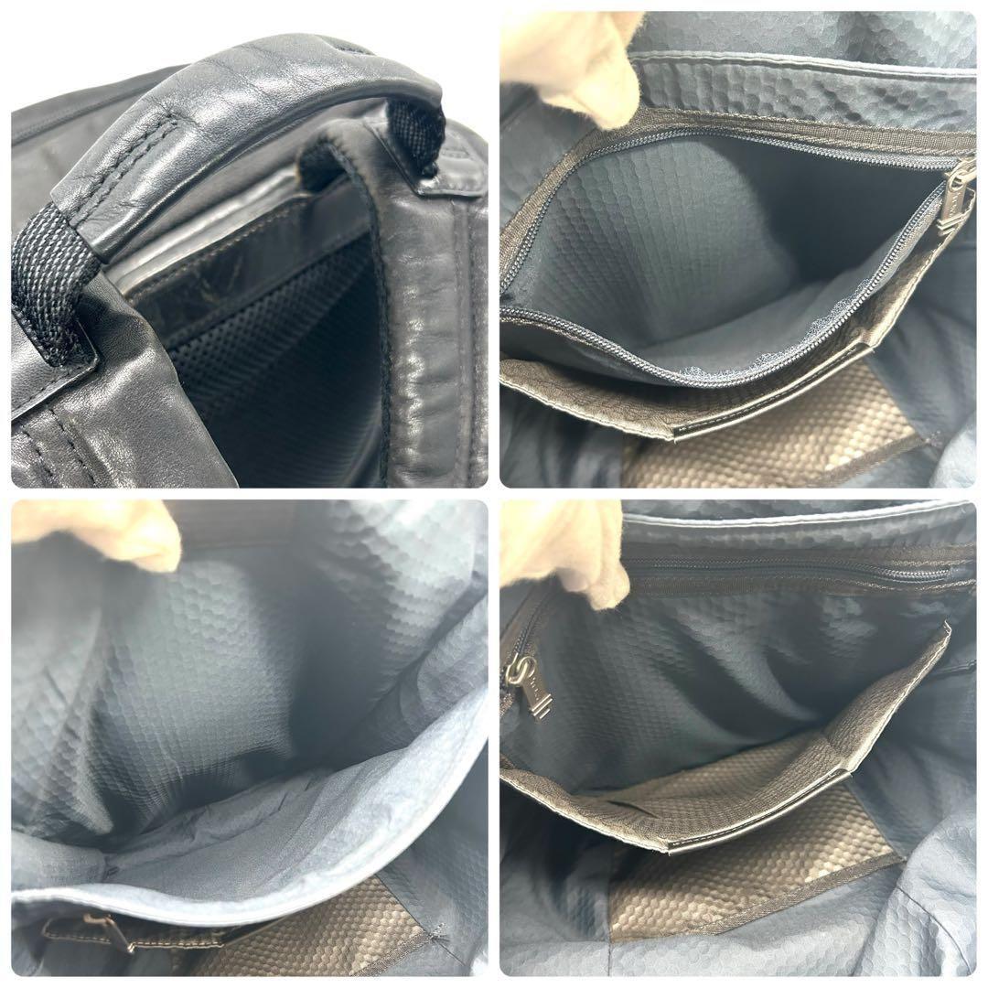 良品 1054 トゥミ リュックサック レザー ナイロン ブラック A4