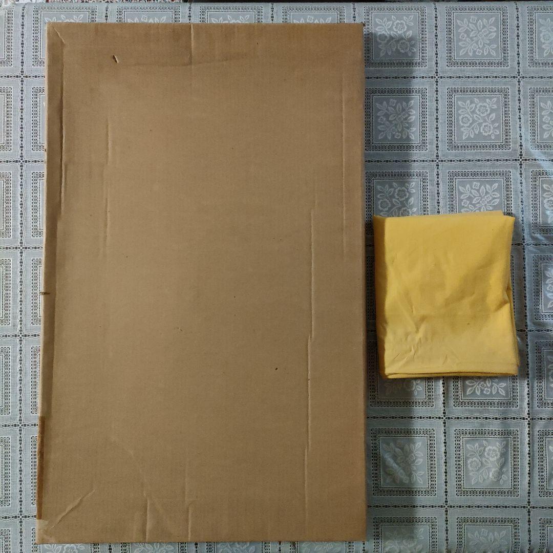 菱川師宣 大判木版画『見返り美人』ウコン布&共箱 彫師:遠藤光局、摺師