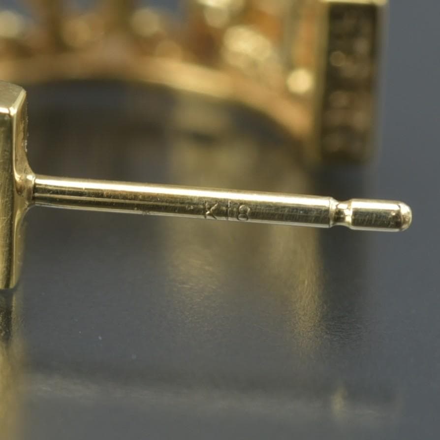 美品 ジャスティンデイビス マイラブ ピアス ゴールド K18/SV925