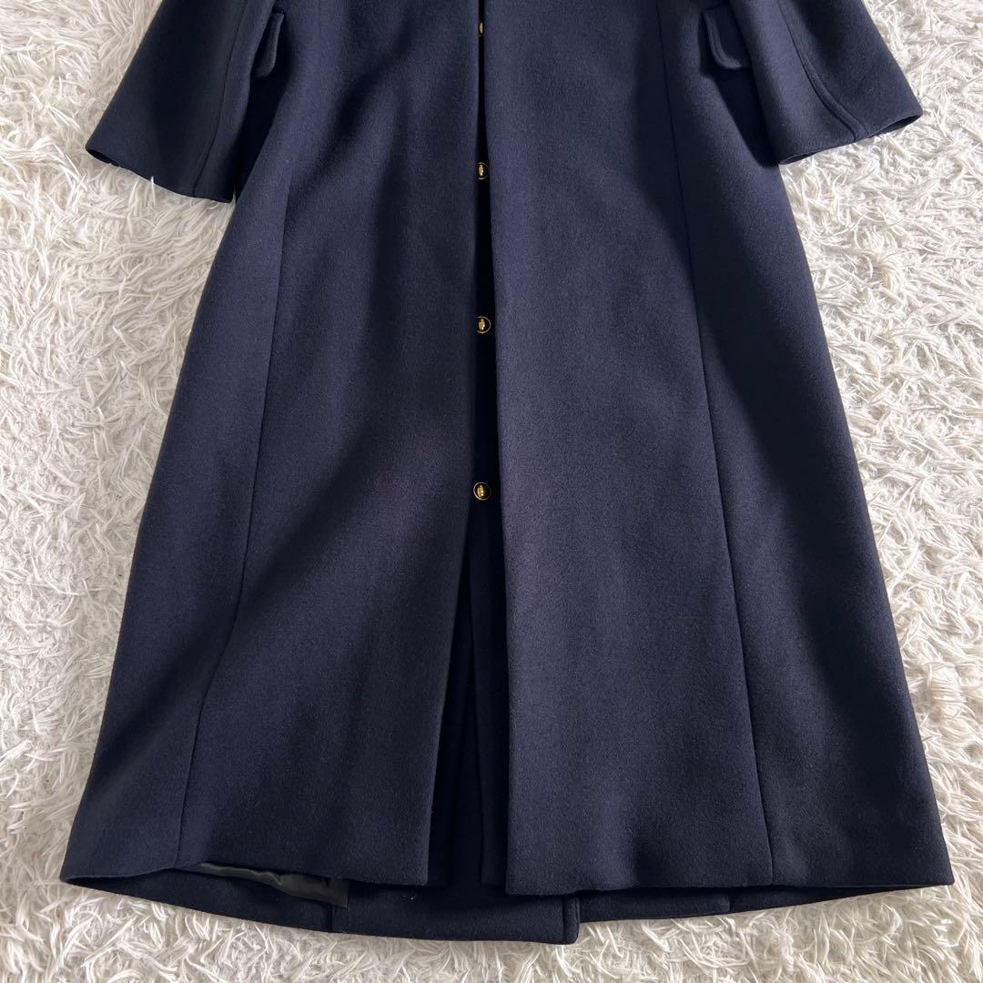 ヴェルメイユパー イエナ メルトン ミリタリーロング コート 38