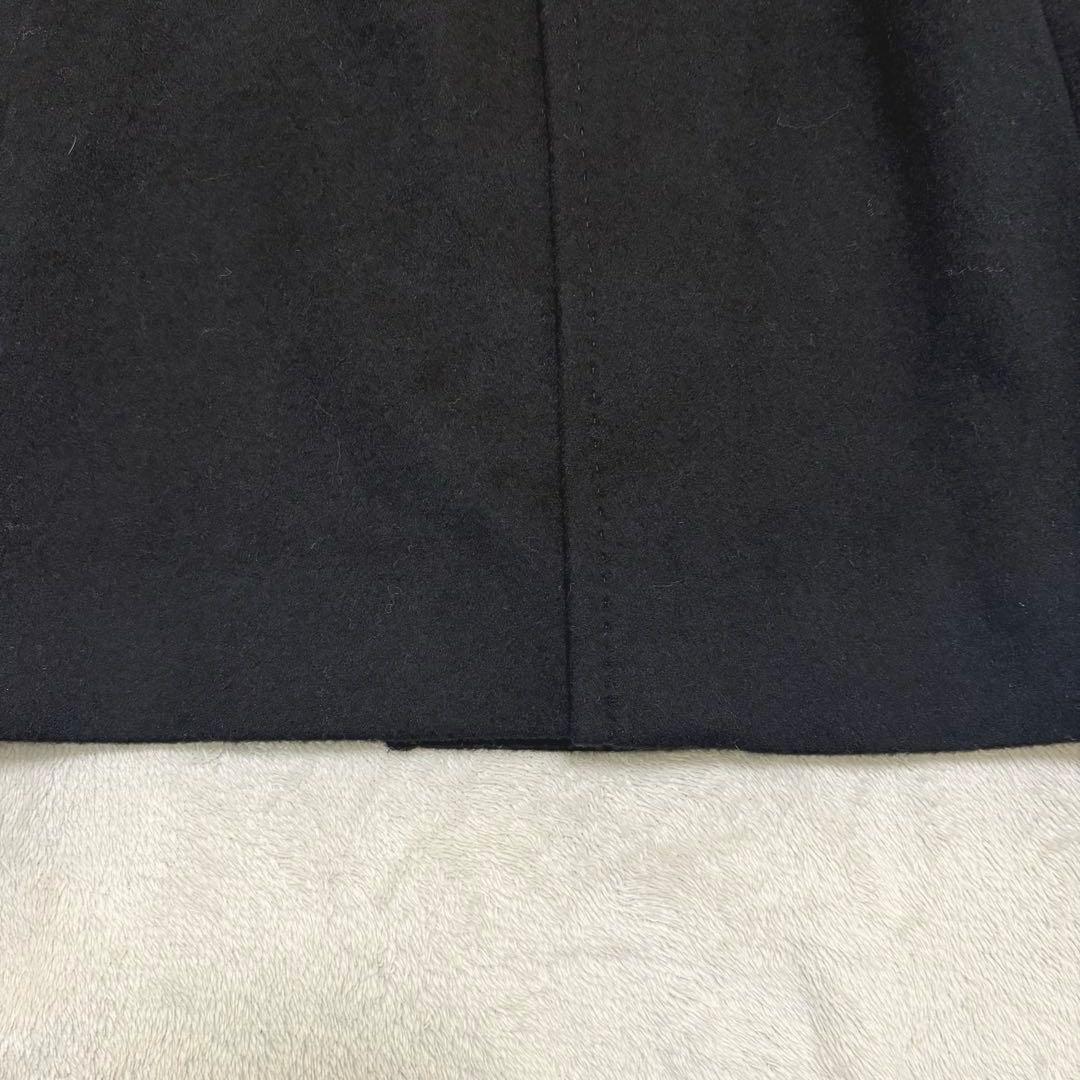 【未使用品】INDIVI インディヴィ　ウールカシミヤ　スタンドカラーコート　黒