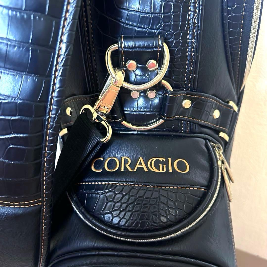 【M'S】キャディバッグ ゴルフバッグ スタンド式 ブラック