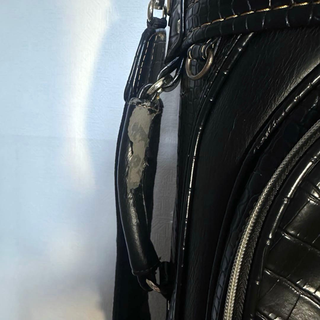 【M'S】キャディバッグ ゴルフバッグ スタンド式 ブラック