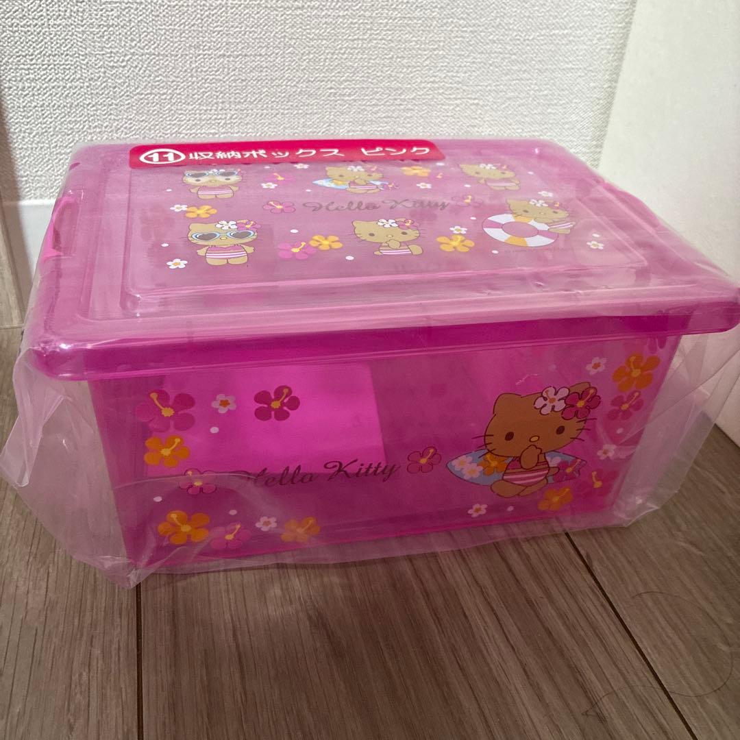 ハローキティ 当たりくじ 日焼けキティ 収納ボックス ピンク - メルカリ