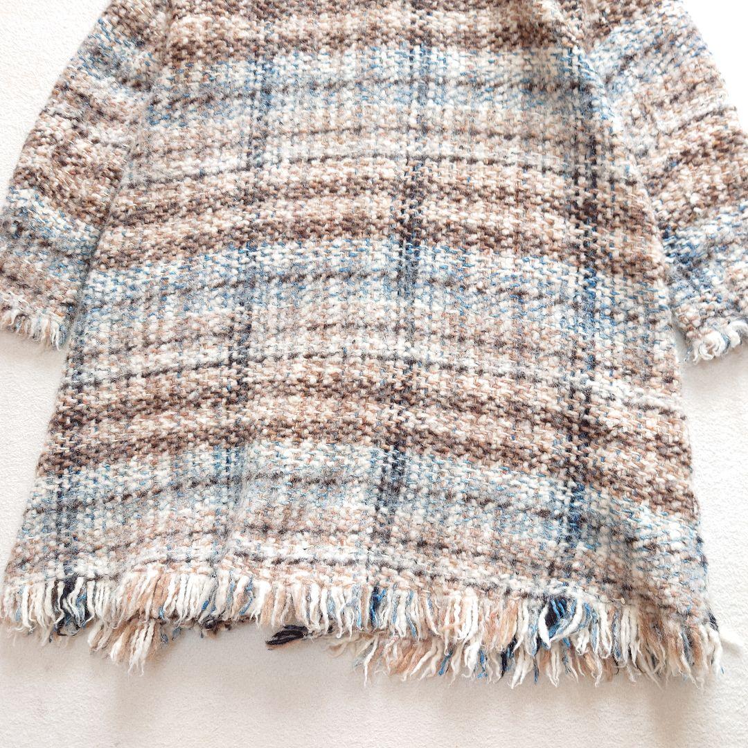 〇45R　ブランケット藍ツイードコート　45rpm　ハンドメイド