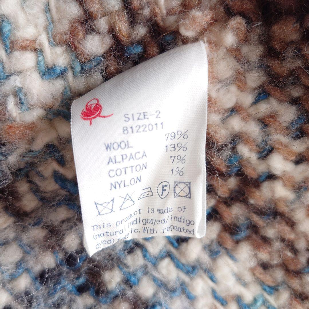 〇45R　ブランケット藍ツイードコート　45rpm　ハンドメイド