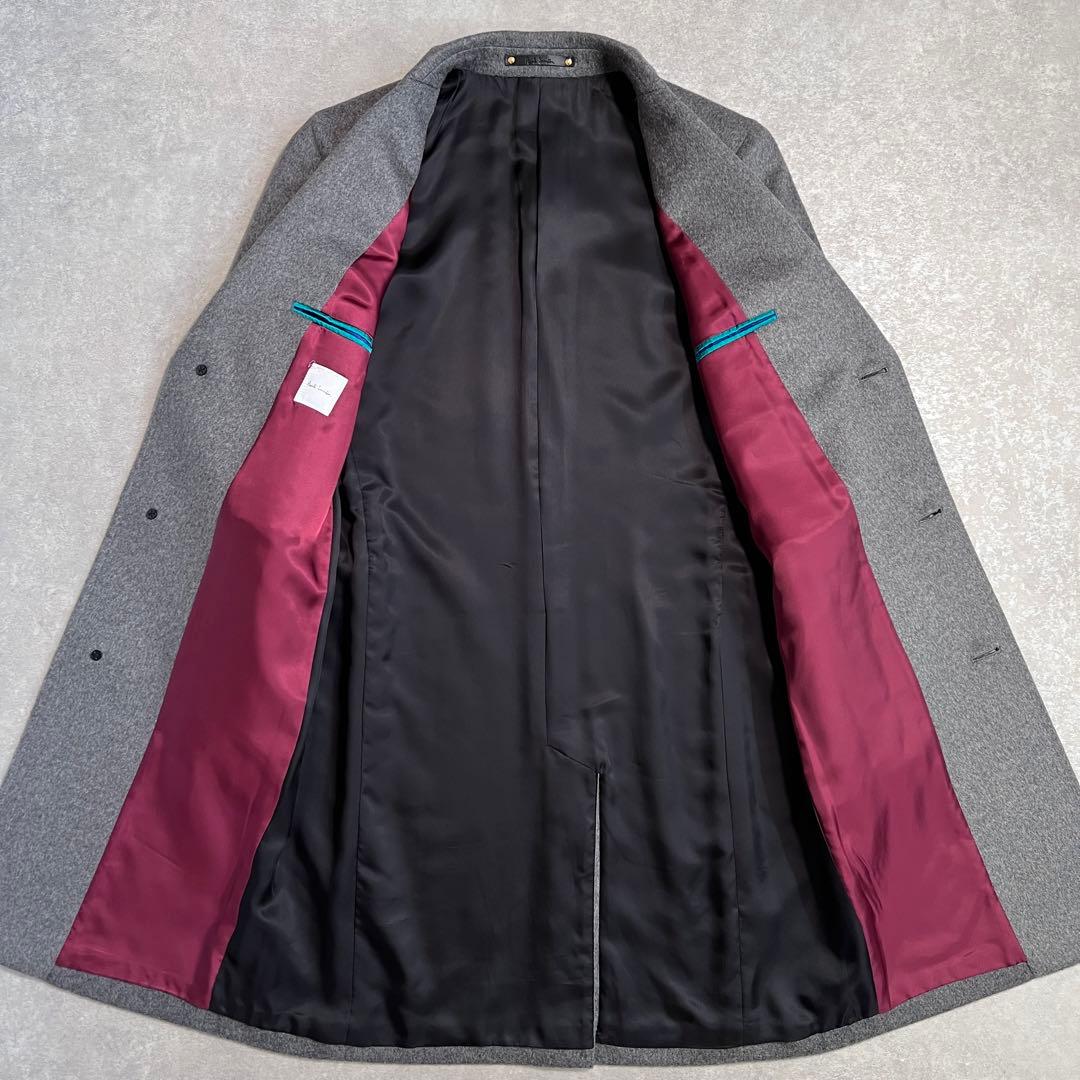 【極美品】ポールスミス カシミヤ100% チェスターコート グレー L