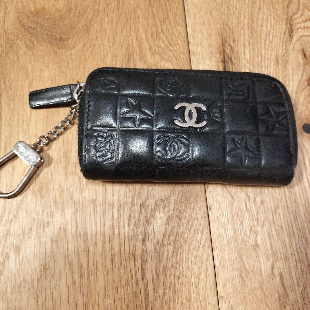 CHANEL キーケース、ケース ブラック