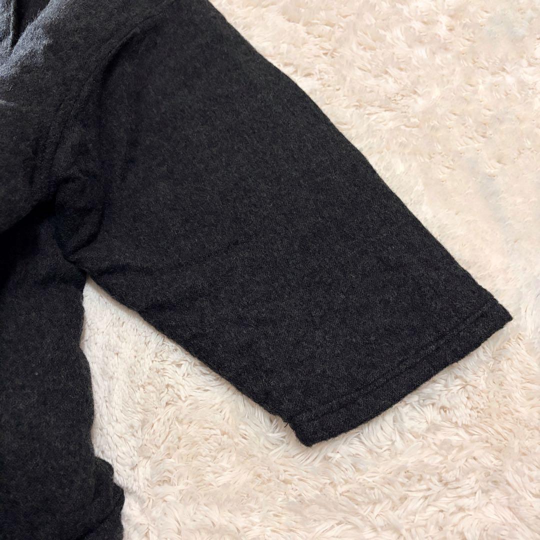 【たぃまちゃーず】 soulberry ウール着崩しコート チャコール系