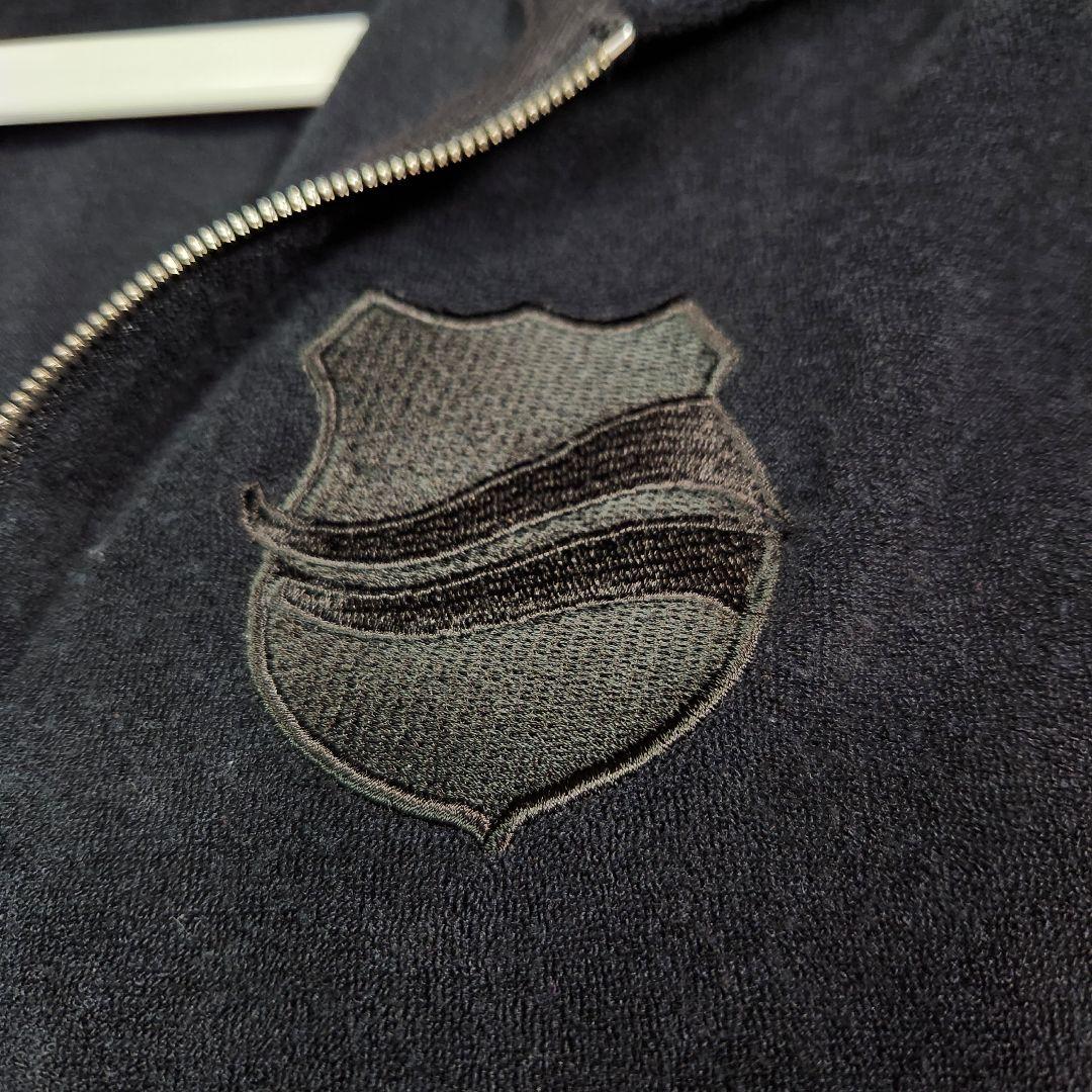 ムータマリン セットアップ ジャケット ダブルジップ ロゴ 刺繍 ベロア