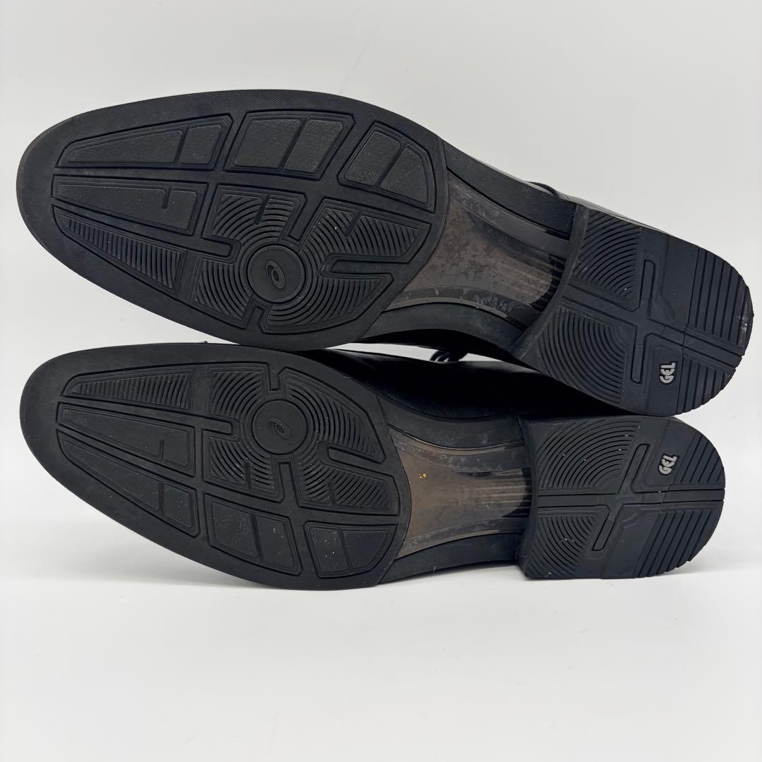 アシックスランウォーク ストレートチップ 25.5cm 黒 外羽根 革靴①