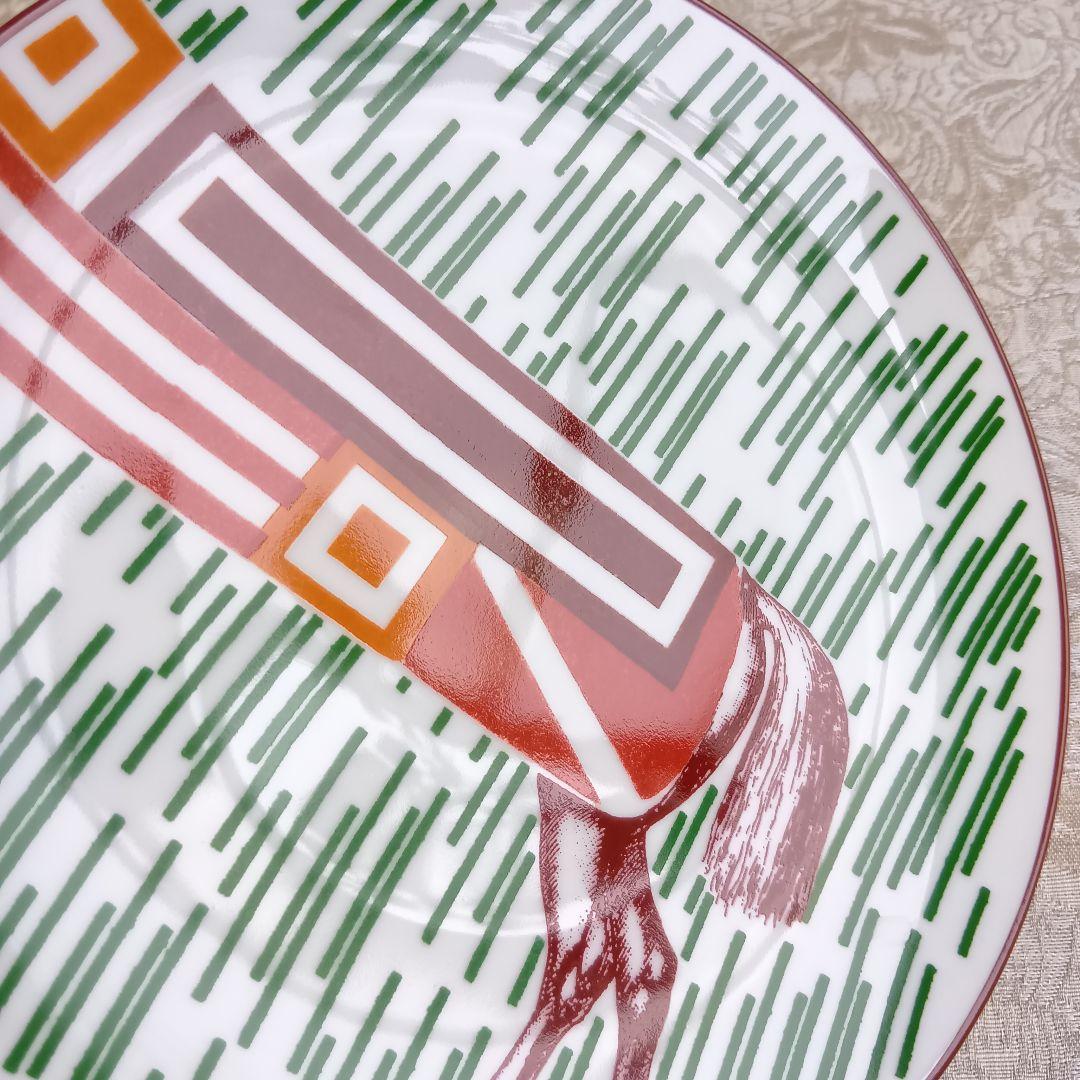 エルメス HERMES イポモビル プレート 皿 21.5cm 未使用 馬尻尾
