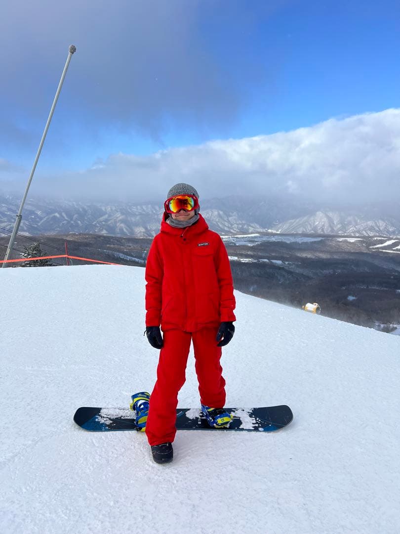 BURTON スノーボードウェア ジュニアLサイズ 赤　上下セット