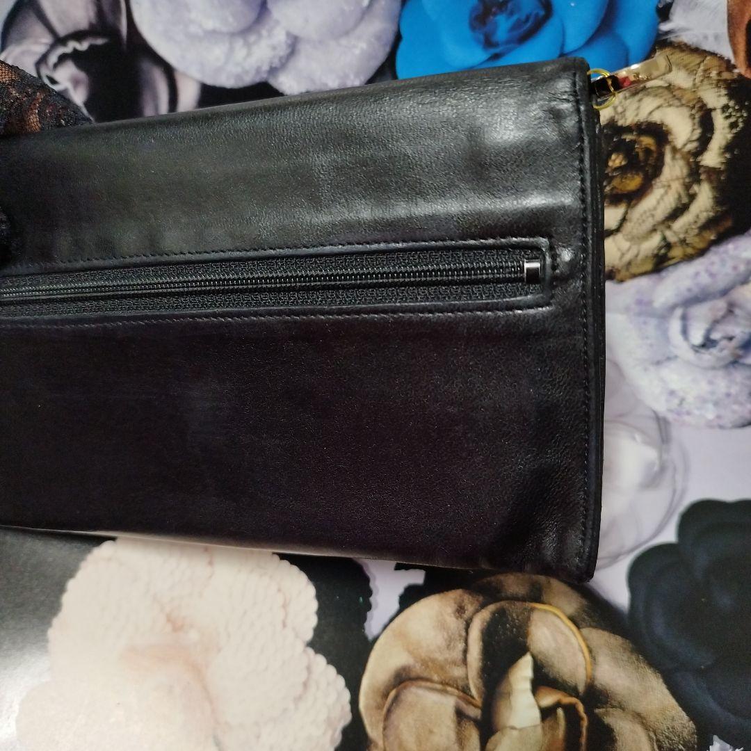CHANEL ブラックレザー パーティバッグ斜めがけ