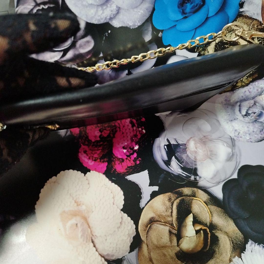 CHANEL ブラックレザー パーティバッグ斜めがけ