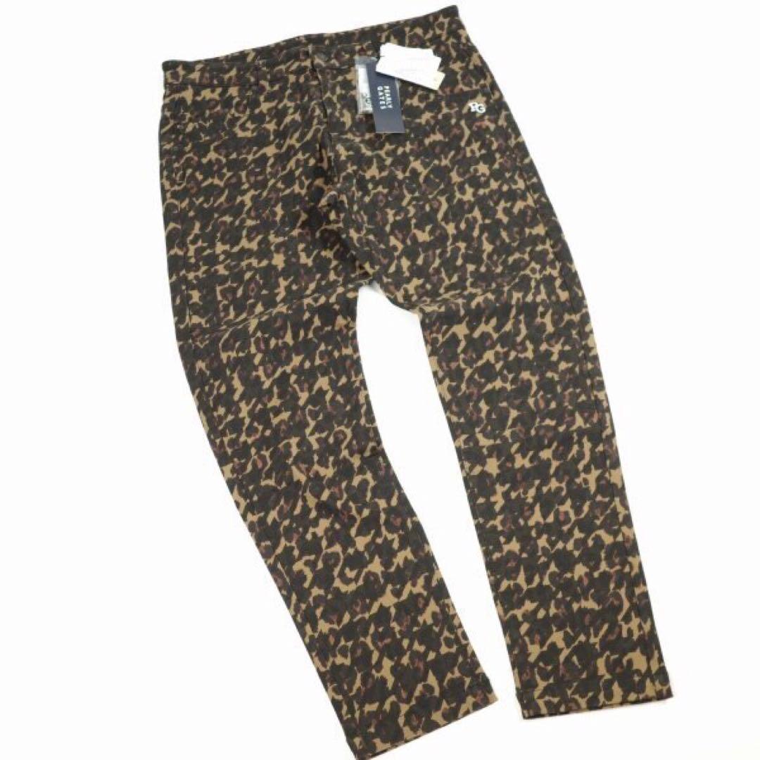 【PEARLY GATES】メンズ レオパード柄ハイパワーストレッチロングパンツ