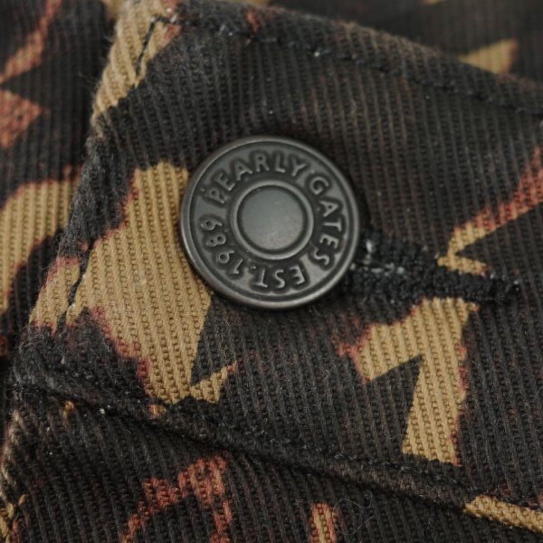 【PEARLY GATES】メンズ レオパード柄ハイパワーストレッチロングパンツ