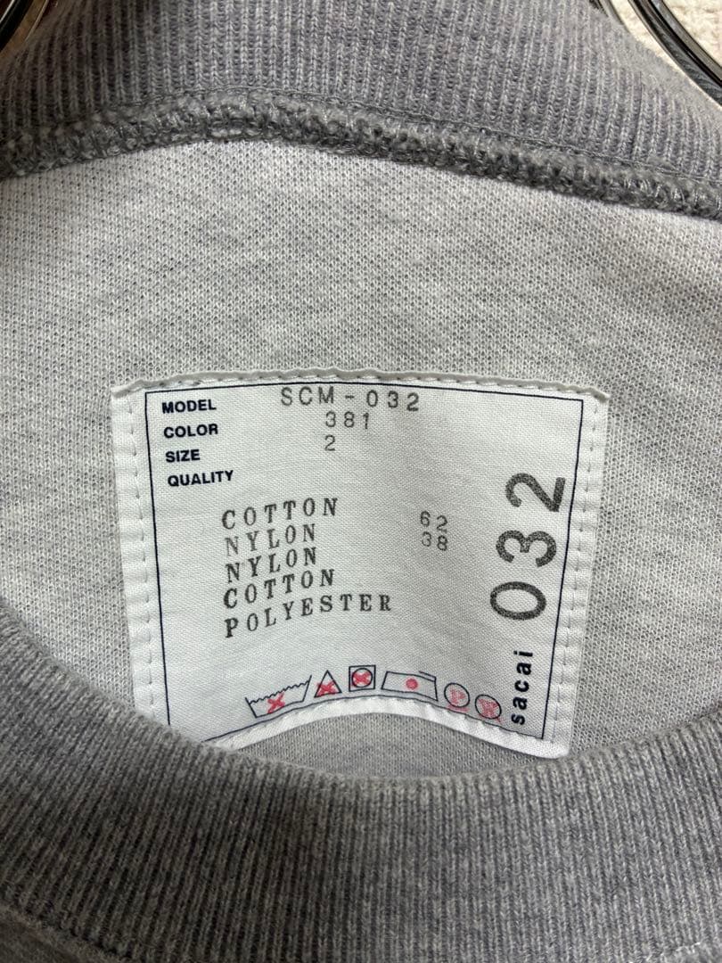 サカイ　sacai　スウェット　MA-1　ドッキング　グレー ホワイト