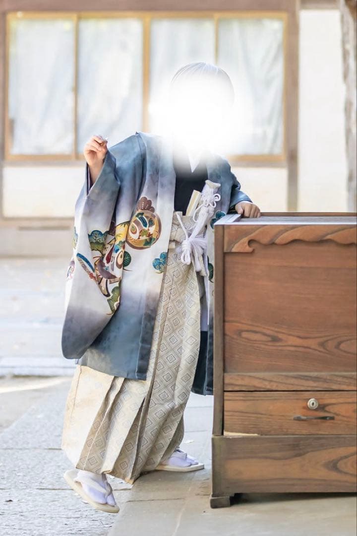 七五三 着物 男の子 フルセット 5歳袴セット 753 羽織袴　京越卸屋　鷹太鼓